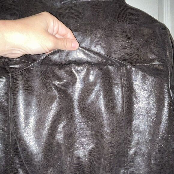Zenergy Jacket Sz 1 Medium 8‎ Metallic Reptile Print Brown - Picture 11 of 15